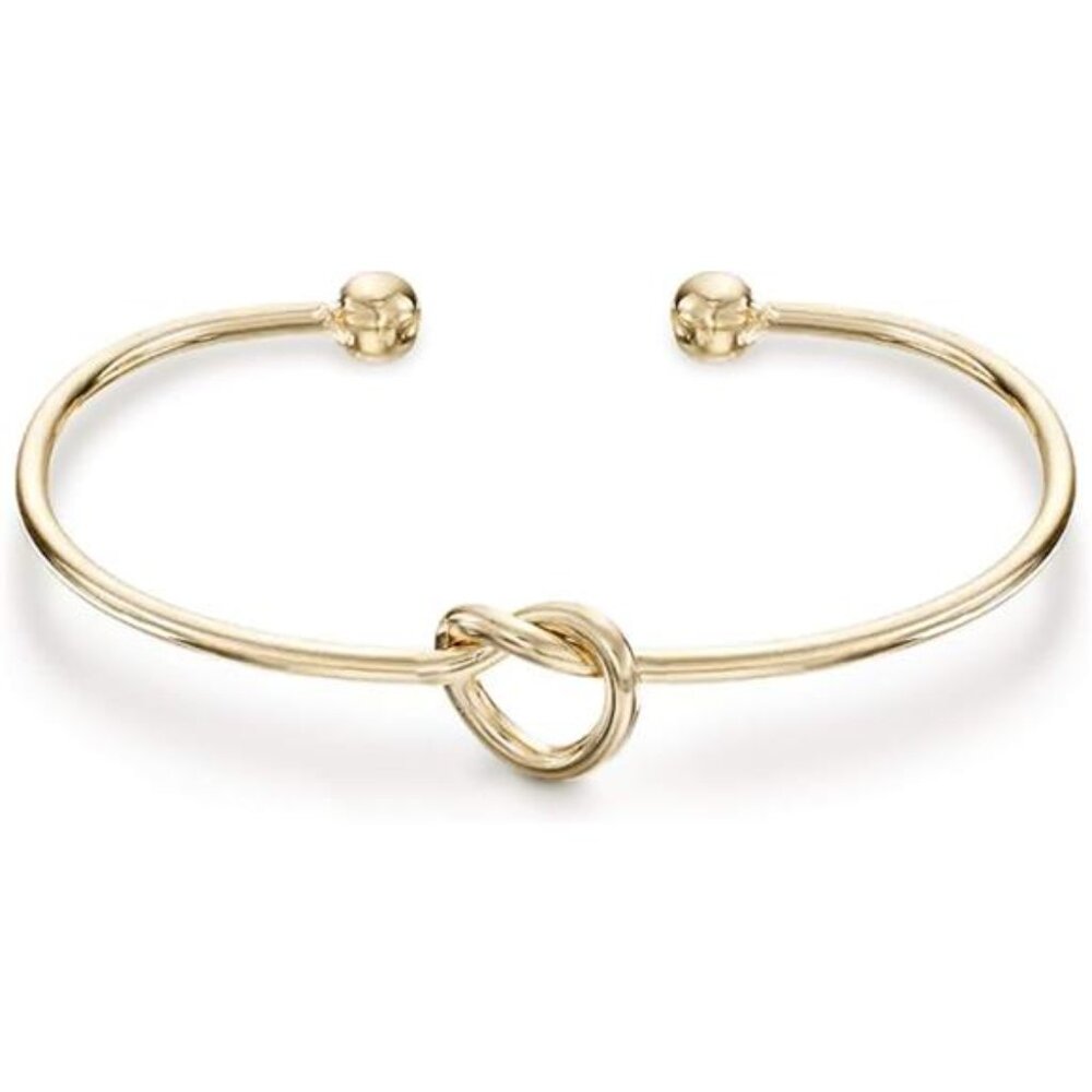 14K Gold Plated Infinity Bangle Bracelet Adjustable Love Knot Bracelet Women Gif